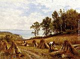 In The Cornfields, Near Luccombe, Isle Of Wight by Alfred Glendening